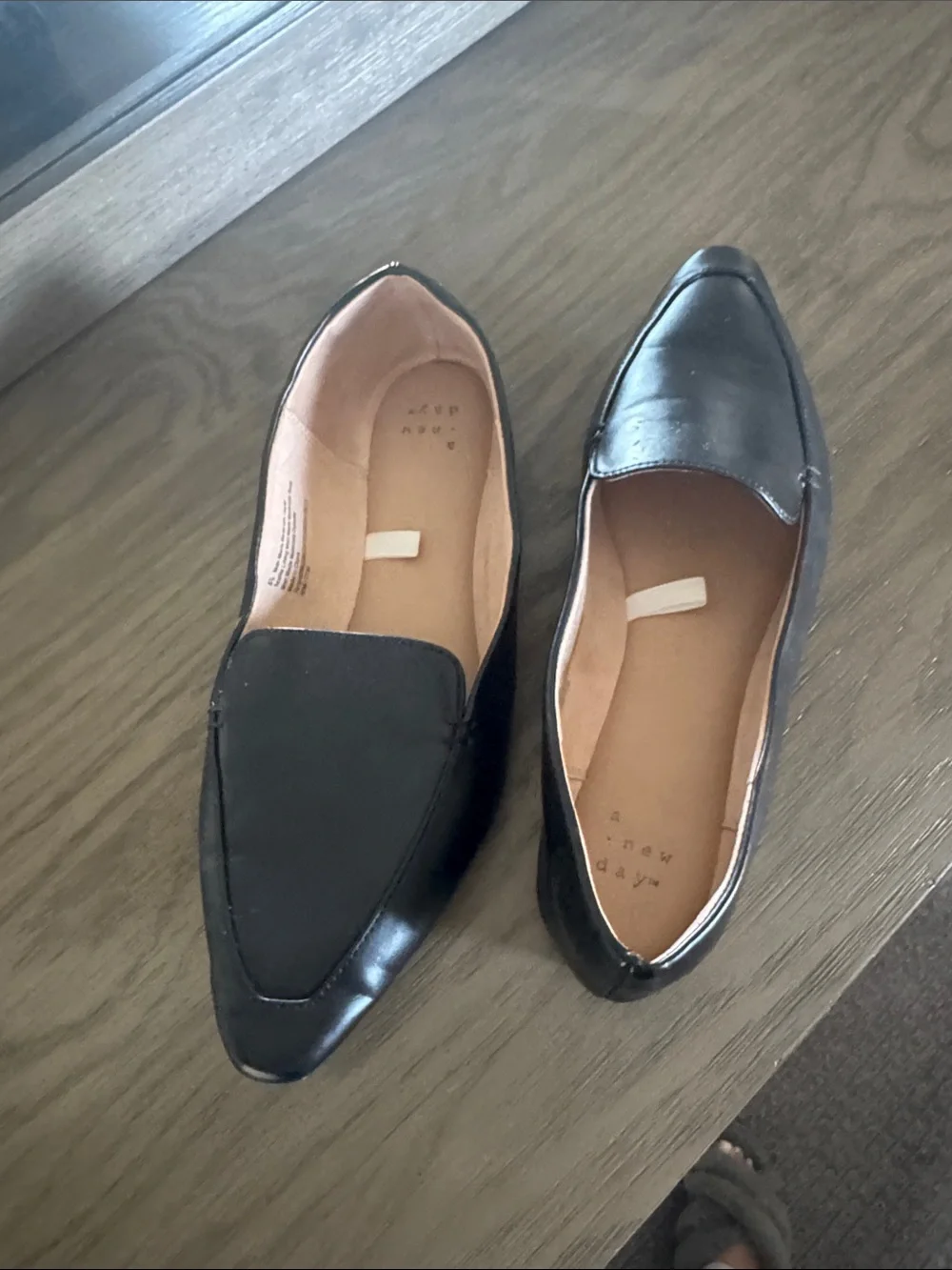 a new day Black Pointed Toe Women's Loafers